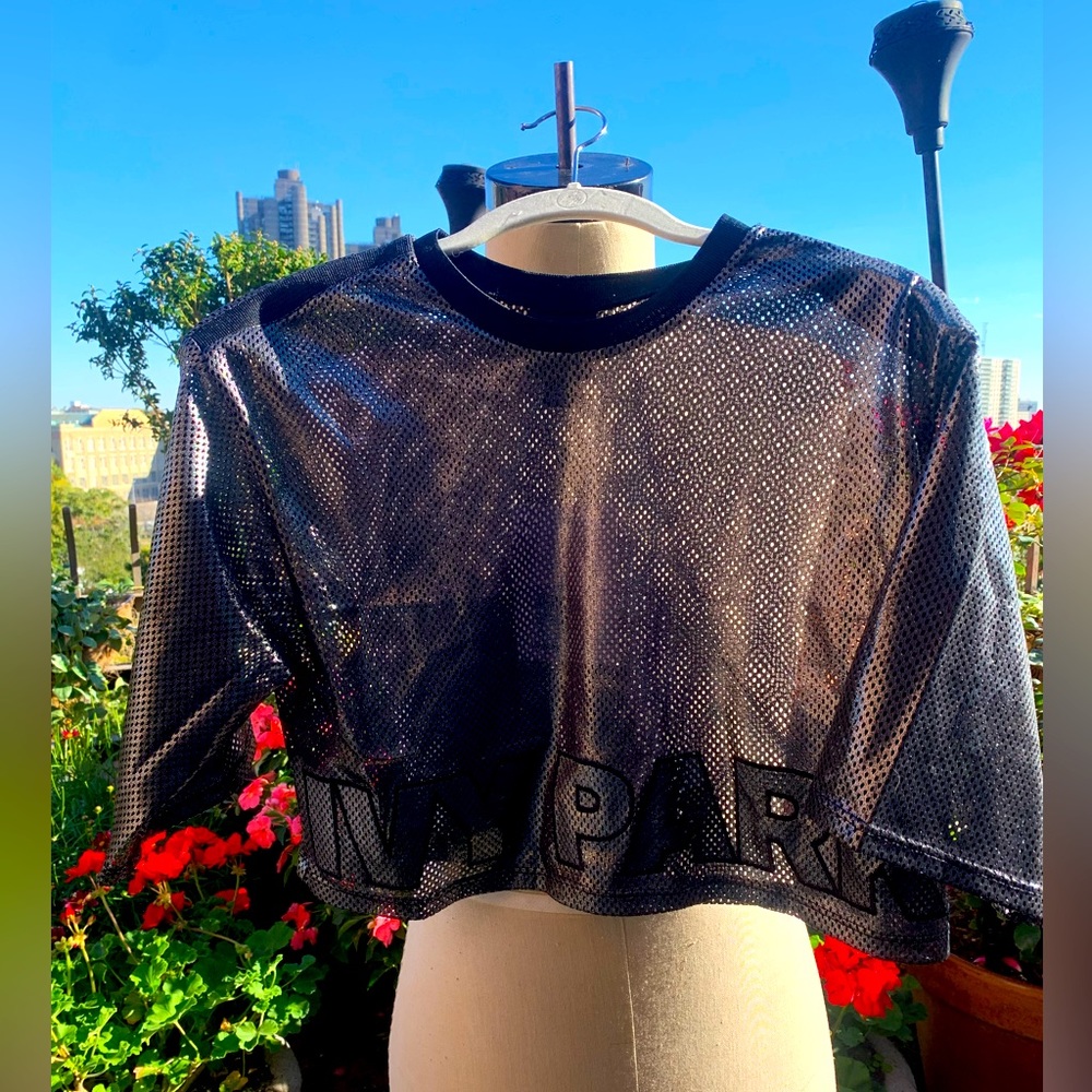 NWT Women Ivy Park Crop Top Mesh SEXY